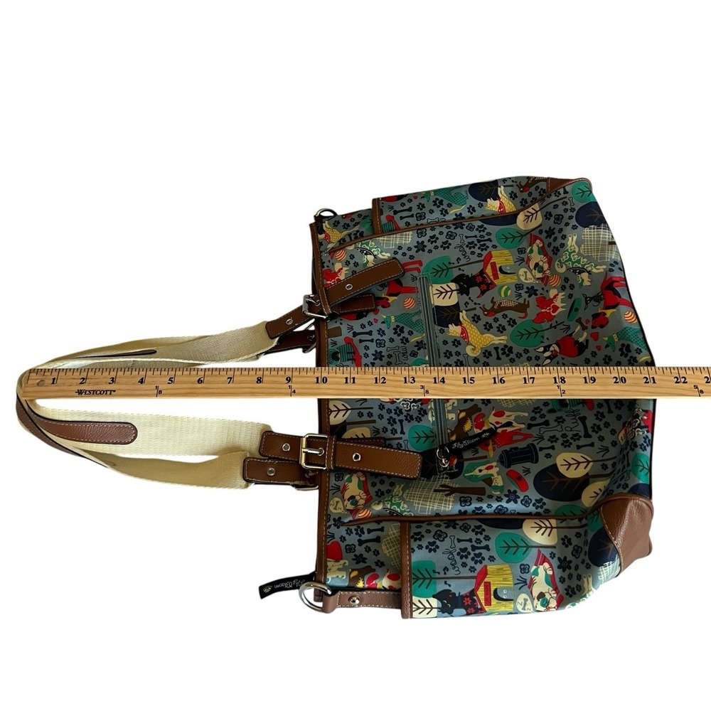 Lily Bloom Shoulder Bag Who Let the Dogs Out Multi Pocket 3 Compartments - Picture 14 of 16